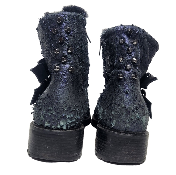 ROSS & SNOW Stefana Distressed Indigo Moto Boot - Picture 10 of 13